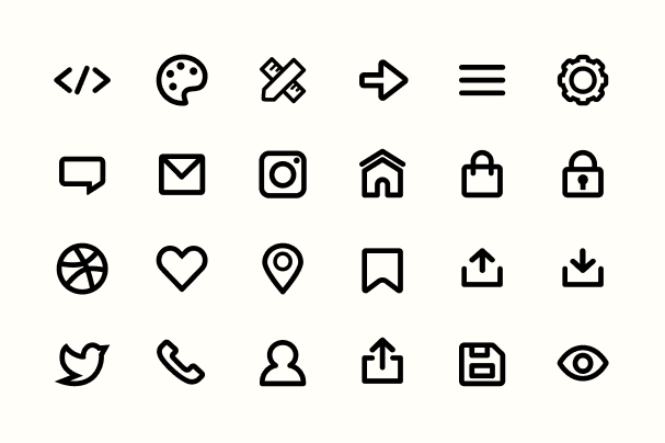 A collection of icons